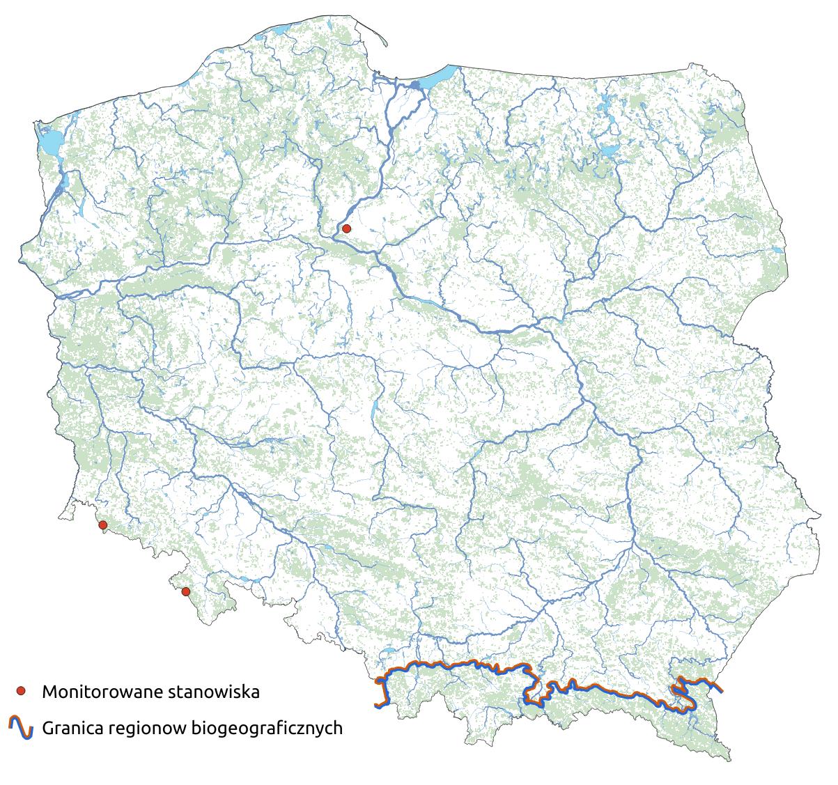 Mapa przedstawiająca rozmieszczenie gatunku Brzoza karłowata. Kliknięcie na zdjęcie spowoduje powiększenie do rozmiarów oryginalnych