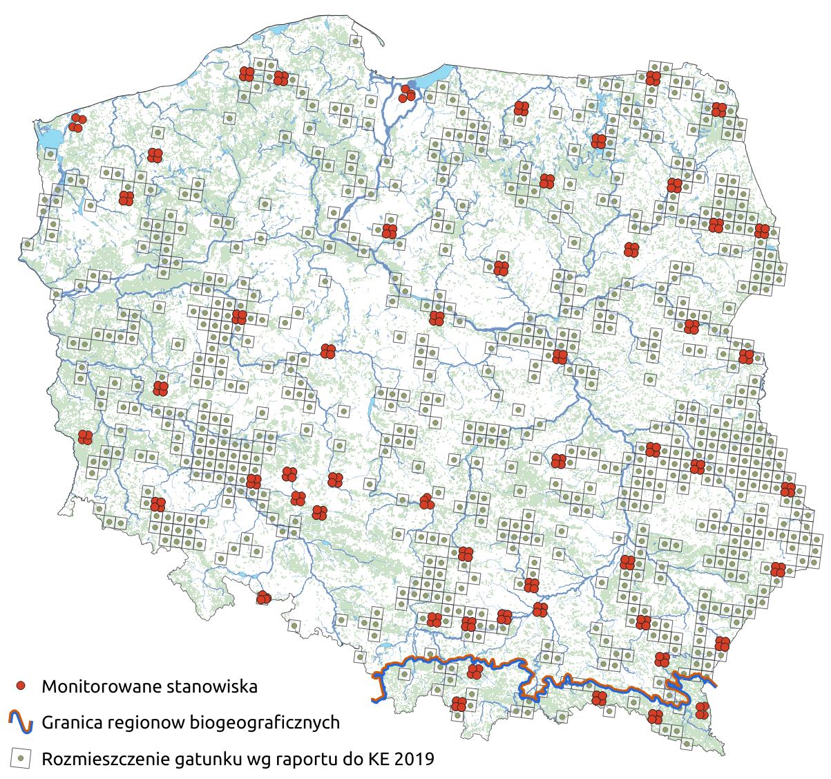 Mapa przedstawiająca rozmieszczenie gatunku czerwończyk nieparek. Kliknięcie na zdjęcie spowoduje powiększenie do rozmiarów oryginalnych